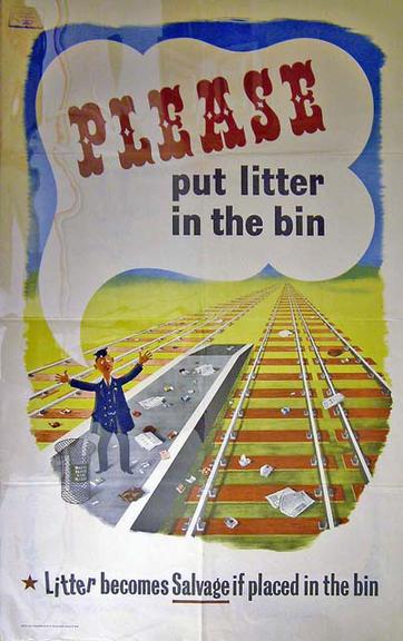 Please put litter in the bin (poster)