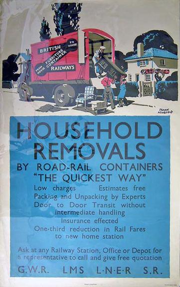 Household Removals By Road-Rail Containers, The Quickest Way (poster)