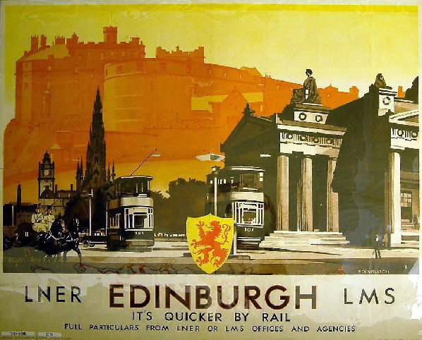 It's Quicker by Rail - Edinburgh (poster)