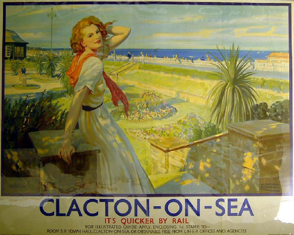 It's Quicker by Rail - Clacton-on-Sea (poster)