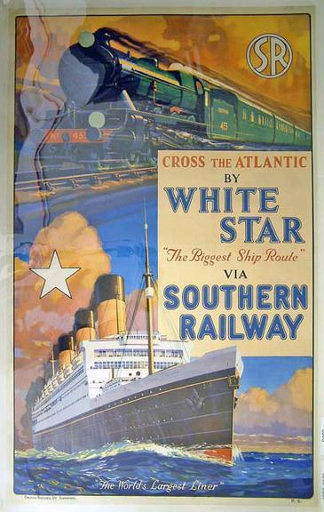 Cross the Atlantic by White Star (poster)