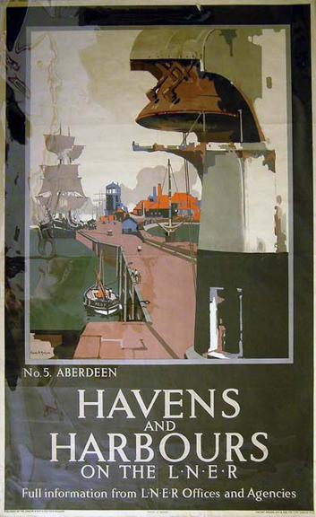 Havens and Harbours on the LNER - No.5, Aberdeen (poster)