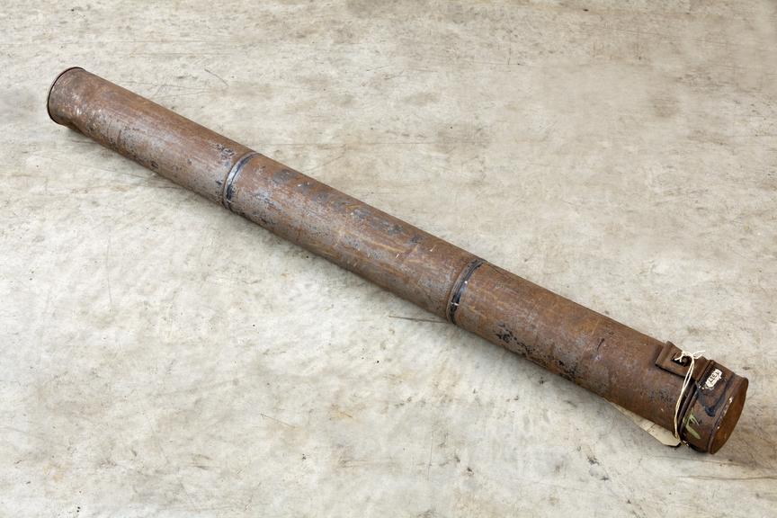 Metal plan/map tube, coal mining.