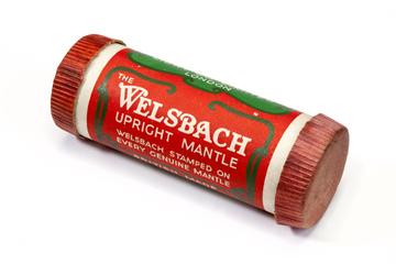 'The Welsbach Upright Mantle' packaging