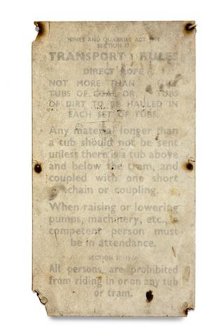 Sign - 'Transport rules...' | Science Museum Group Collection