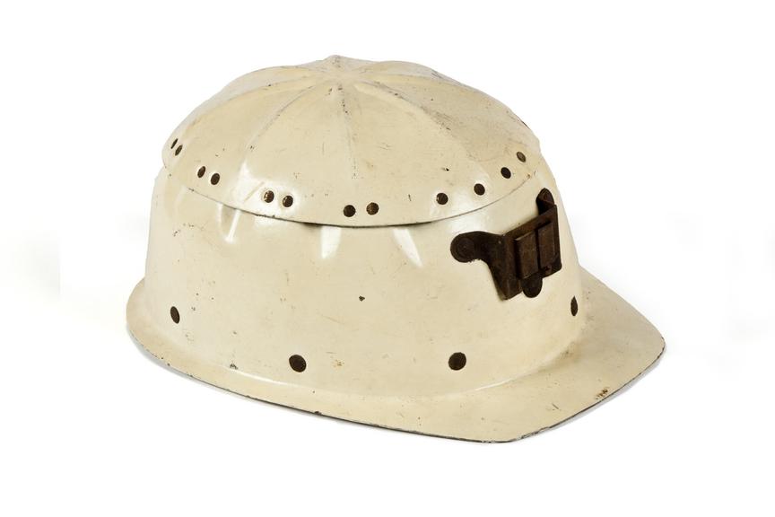 Fibrous hard hat, coal mining. C.1950.