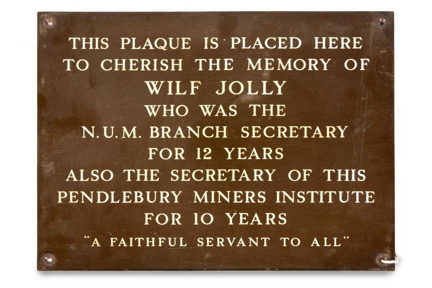 Plaque, coal mining.