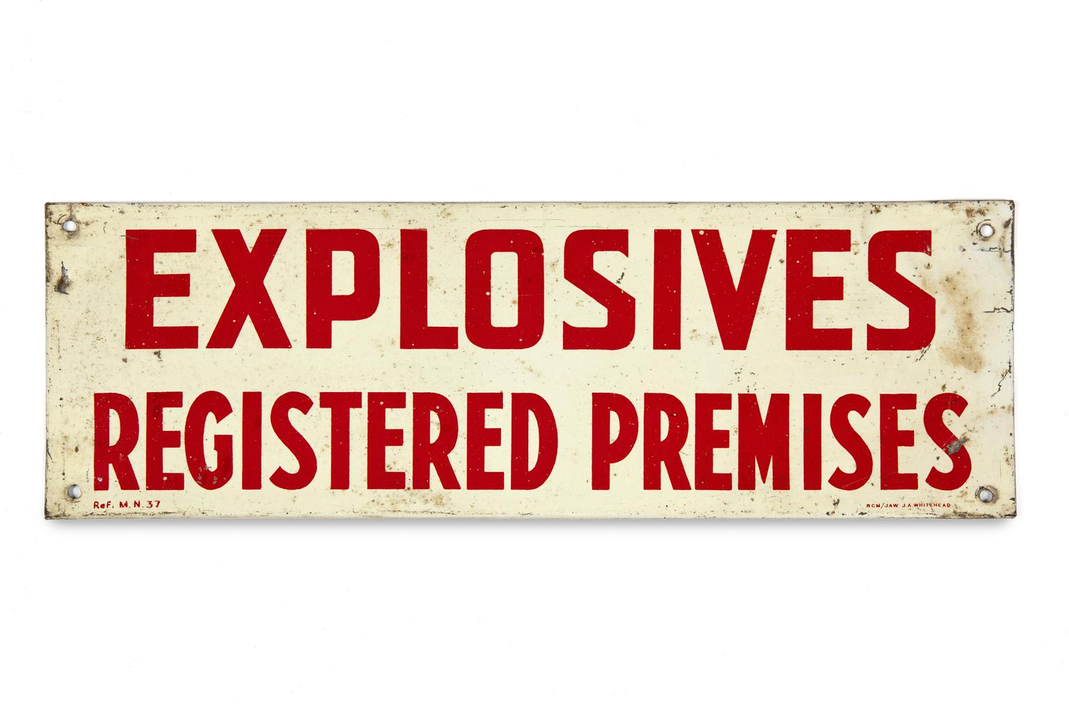 Sign Exploder Sign - 'Explosives...