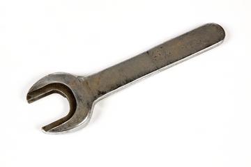 Spanner forming part of the controls for underground trains at Sandhole Colliery