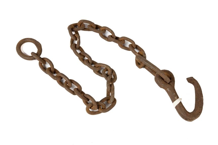 Hook and chain, probably part of a 'Sylvester', coal mining.