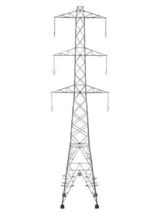 Double circuit lattice steel tower for 275/380 kV.