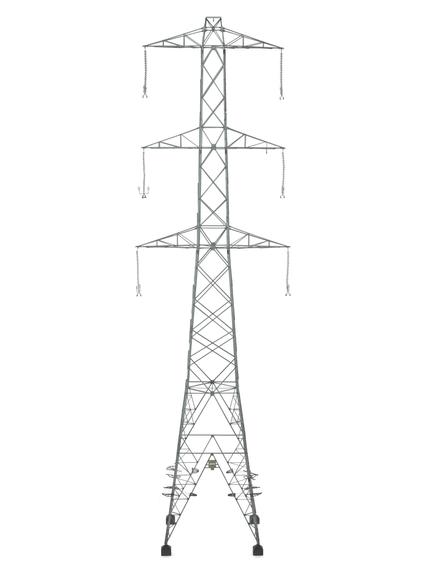 Electric pylon model, scale 1:24, 1950s