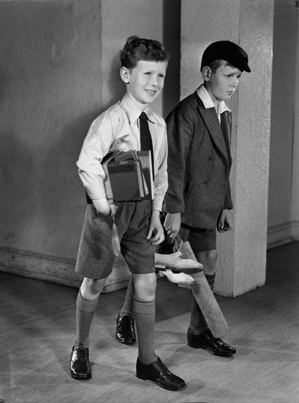 Two boys in school uniform