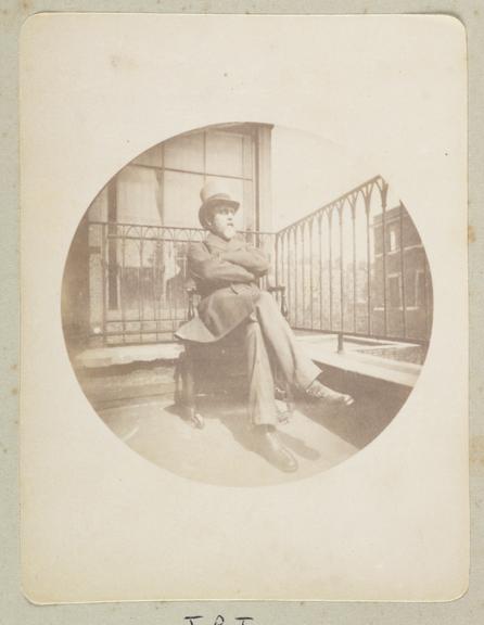 Man on a balcony, 1888
    A Kodak circular snapshot photograph of