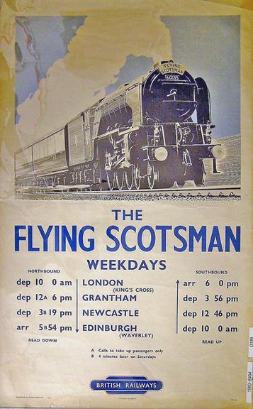 Poster, British Railways, The Flying Scotsman by A N Wolsten