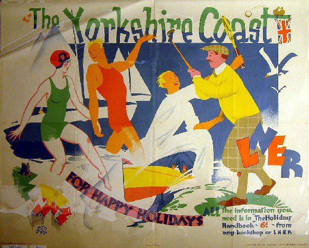 the yorkshire coast for happy holidays (poster)