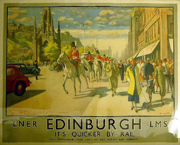 It's Quicker by Rail - Edinburgh (poster)