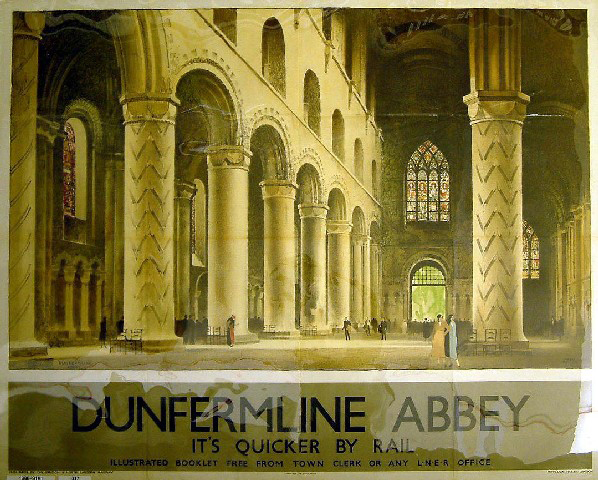 It's Quicker by Rail - Dunfermline Abbey (poster)