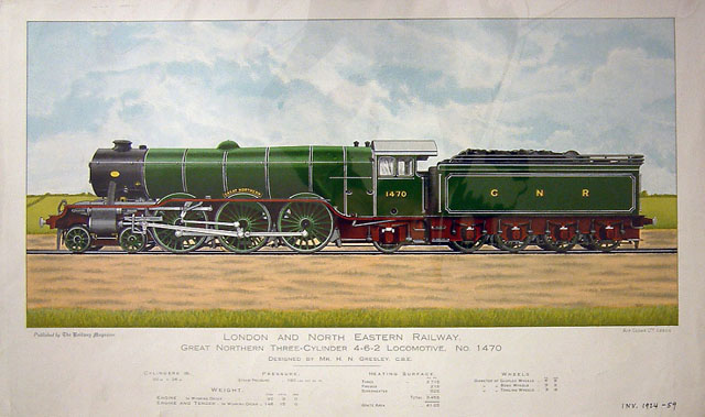 London & North Eastern Railway 4-6-2 3 Cylinder Express Locomotive No. 1470 "Great Northern".