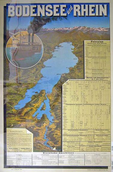 Reproduction poster. Bodensee un Rhein, 1894.