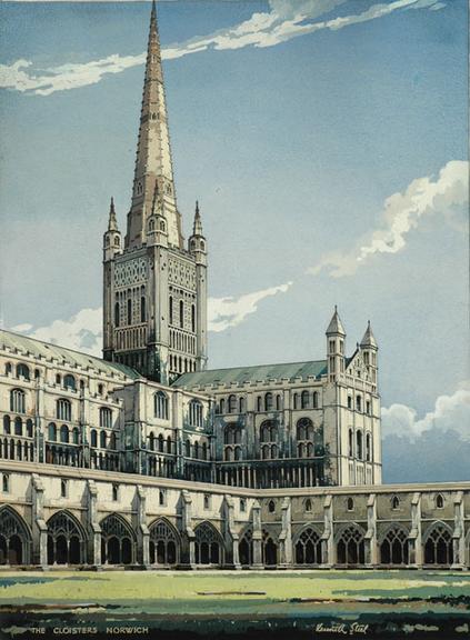 The Cloisters, Norwich (painting; poster artwork)