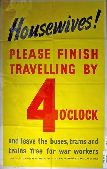 Housewives! Please Finish Travelling by 4 o'clock (poster)