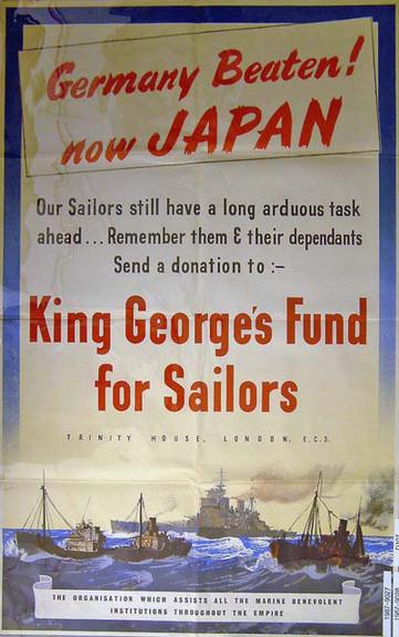 Germany Beaten! Now Japan! King George's Fund for Sailors (poster)