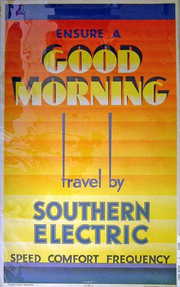 Ensure a Good Morning - travel by Southern Electric (poster)