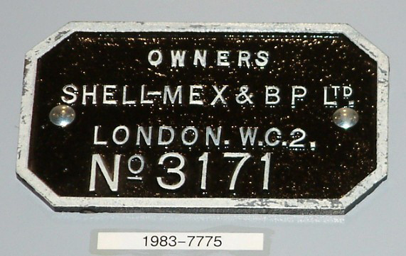 Wagon owners plate, Shell-Mex & BP (wagon plate)