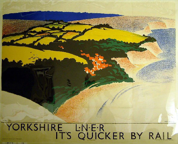 It's Quicker by Rail - Yorkshire -LNER (poster)