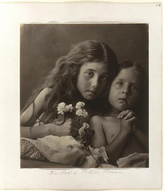 'The Red and White Roses'
    Albumen print of Kate and Elizabeth