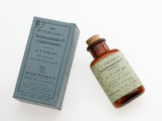 Dummy carton and bottle for 'Tabloid' sulphonamide-P