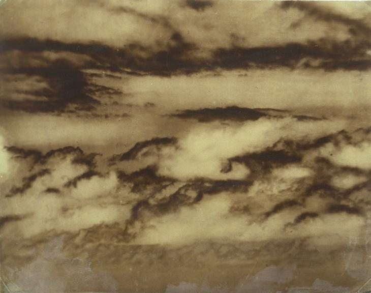 Cloud study
    Waxed calotype negative of cloud study by an