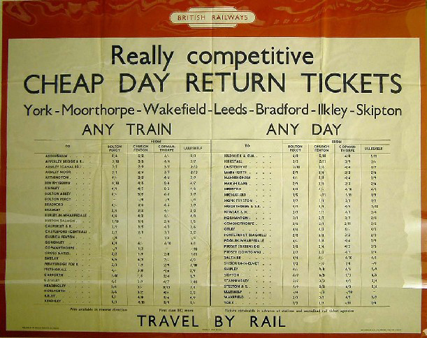 Cheap day return tickets York - Skipton (poster)