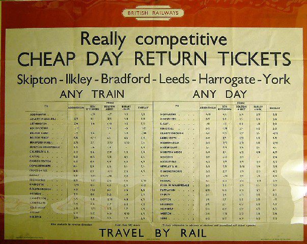 Cheap day return tickets Skipton - York (poster)