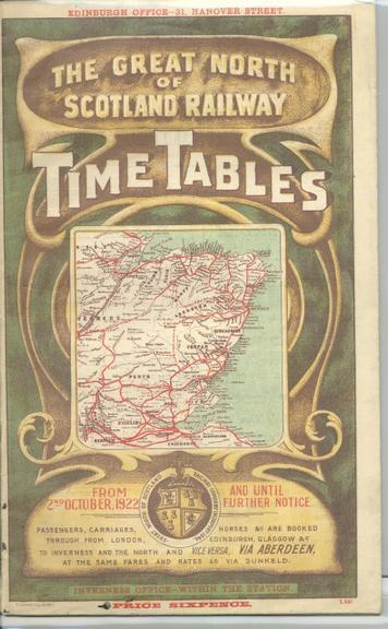 Great North of Scotland Railway Timetables (timetable)