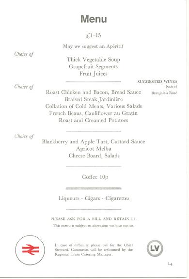 menu (menu card)