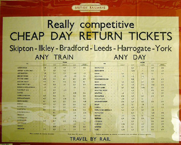 Cheap day return tickets Skipton - York (poster)