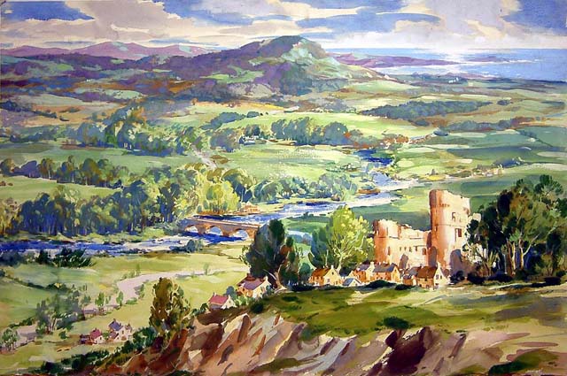 Original artwork for British Rail (Western Region) quad royal poster 'South Wales See Britain by Train' by Johnston