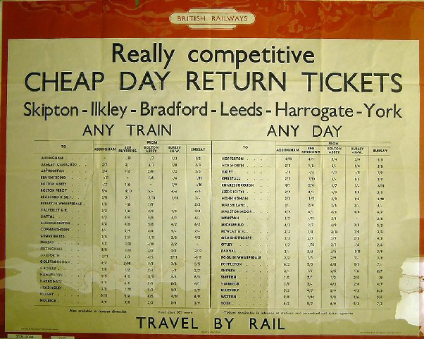 Cheap day return tickets Skipton - York
