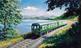 Diesel Trains - A Diesel Train on the Shore of Bassenthwaite Lake, near Keswick, Cumberland