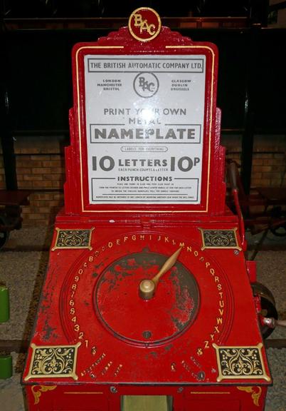 Metal label embossing machine