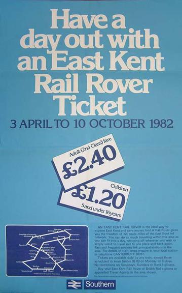 Have a day out with an East Kent Rail Rover ticket (poster)