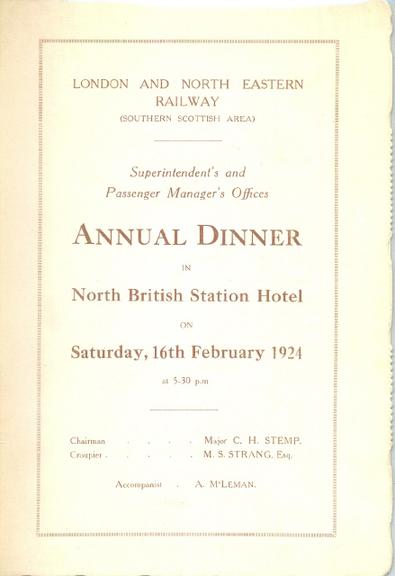 Superintendent's and Passenger Manager's Offices Annual Dinner