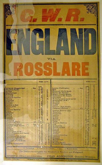 England via Rosslare