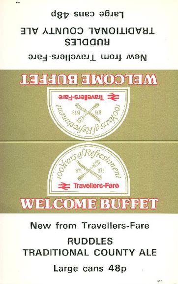 100 years of refreshment travellers fare welcome buffet (display card)