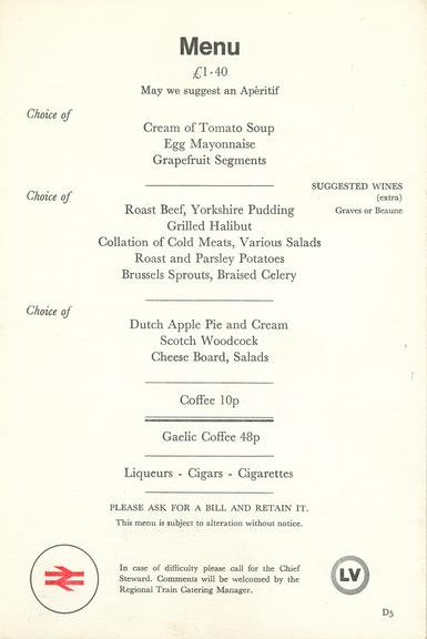 menu (menu card)