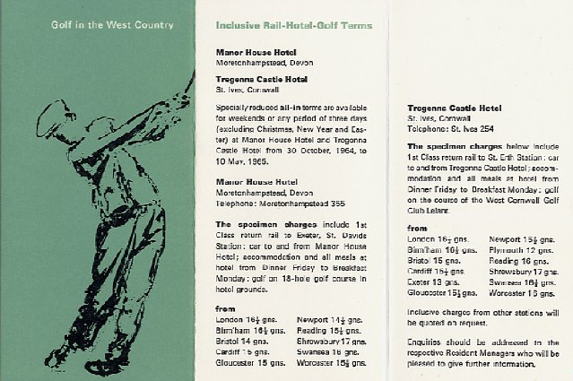 golf in the west country (information card)