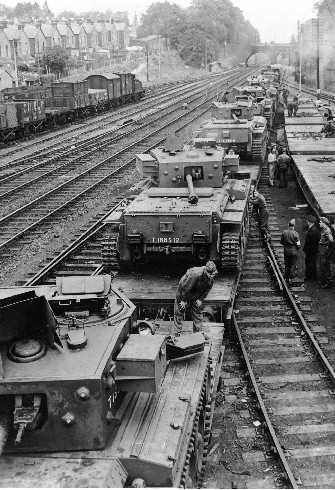 'Warflat' 50-ton bogie flat wagon, 1940 (railway wagon)