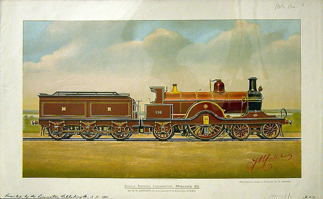 Midland Railway Single Express Locomotive No 116